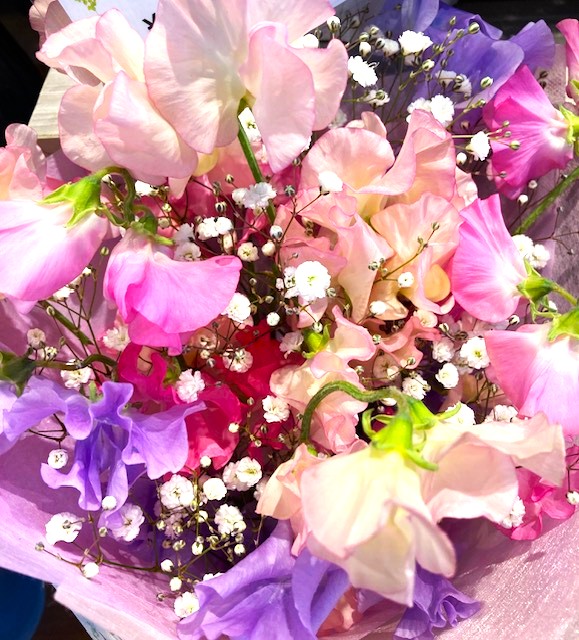 スイトピーの花束